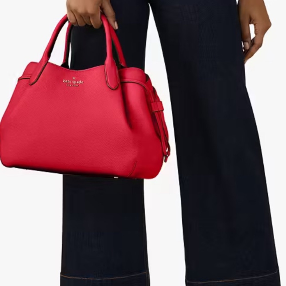 NEW ❤️♠️❤️ Kate Spade Pebbled Leather Dumpling Large Satchel - Perfect Cherry